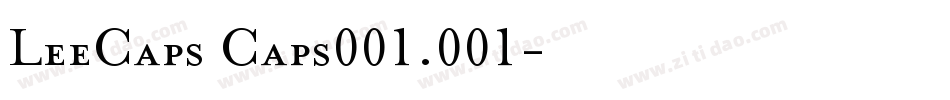 LeeCaps Caps001.001字体转换
